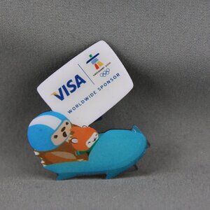 Vancouver 2010 Pin - Visa Sponsor Pin Bobsled - Celluloid Pin